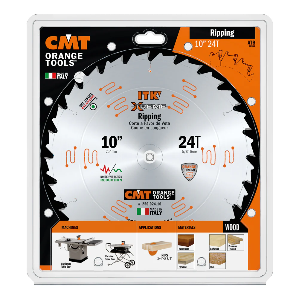 CMT 250.024.10 ITK XTREME 10-In x 24Teeth Wood Saw Blade for Ripping - Image 4