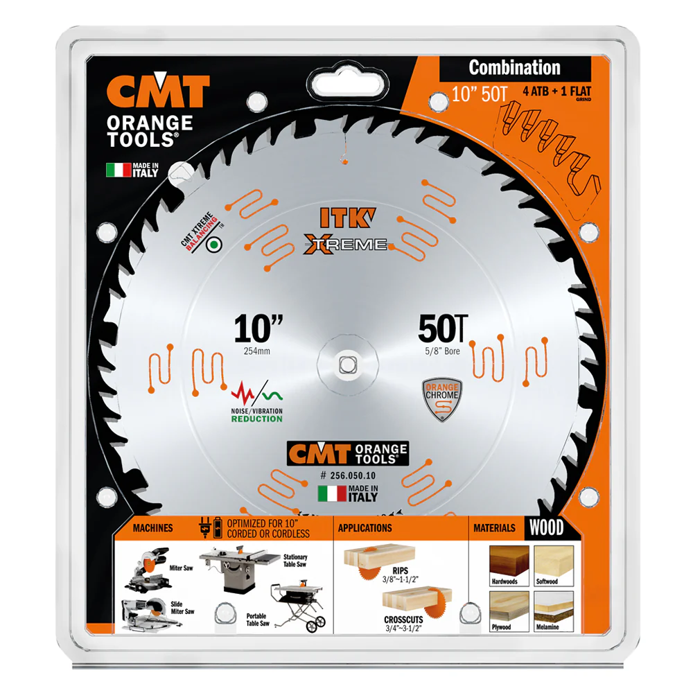 CMT 256.050.10 ITK XTREME 10-In x 50Teeth Wood Saw Blade for Combination Cutting - Image 5