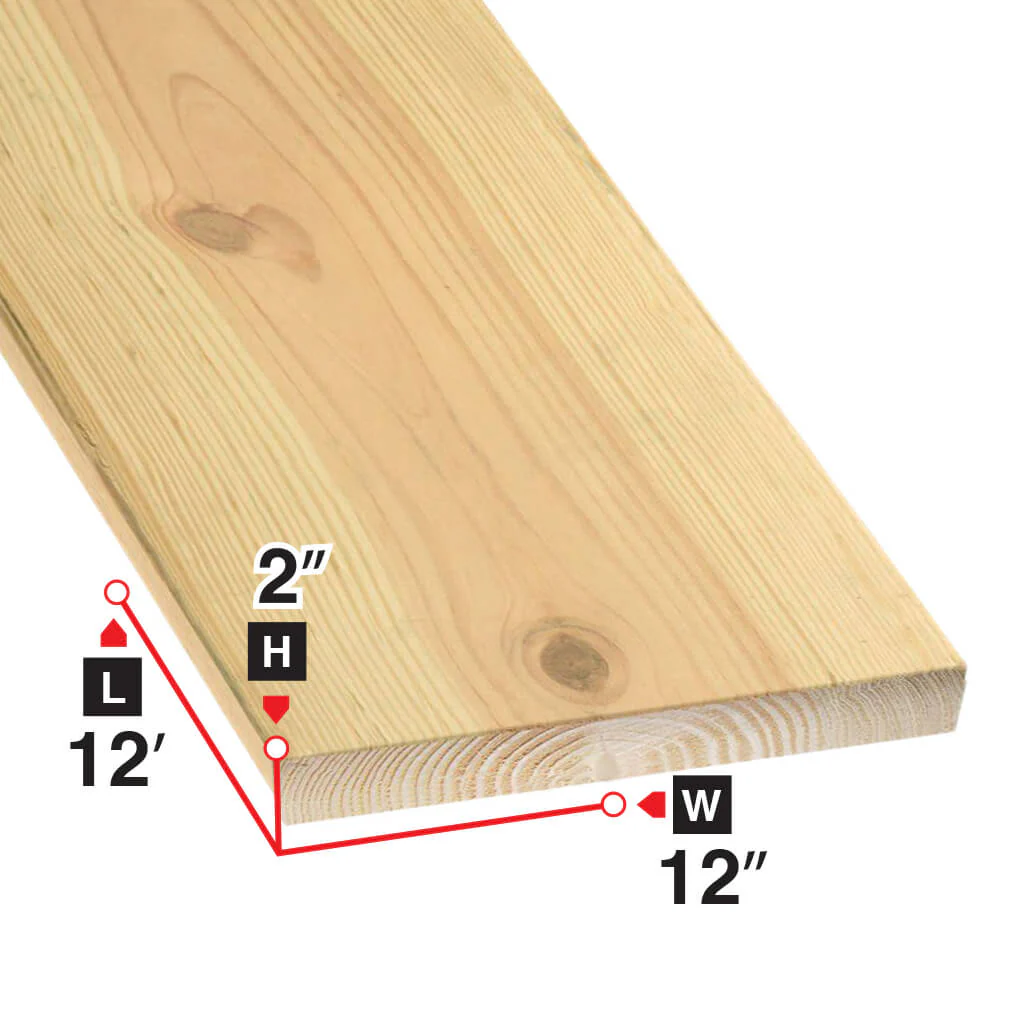 2 in. x 12 in. x 12 ft.  Spruce Lumber