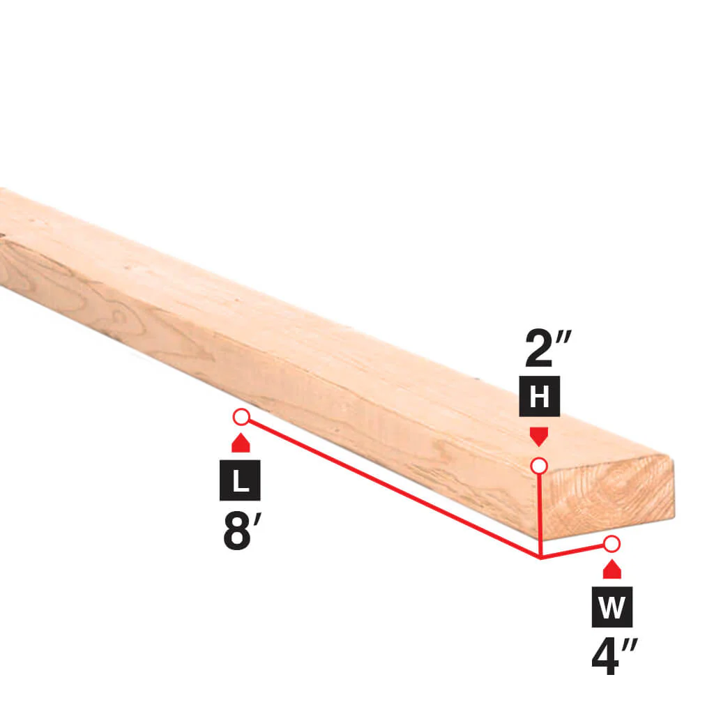 2 in. x 4 in. x 8 ft. Spruce Lumber