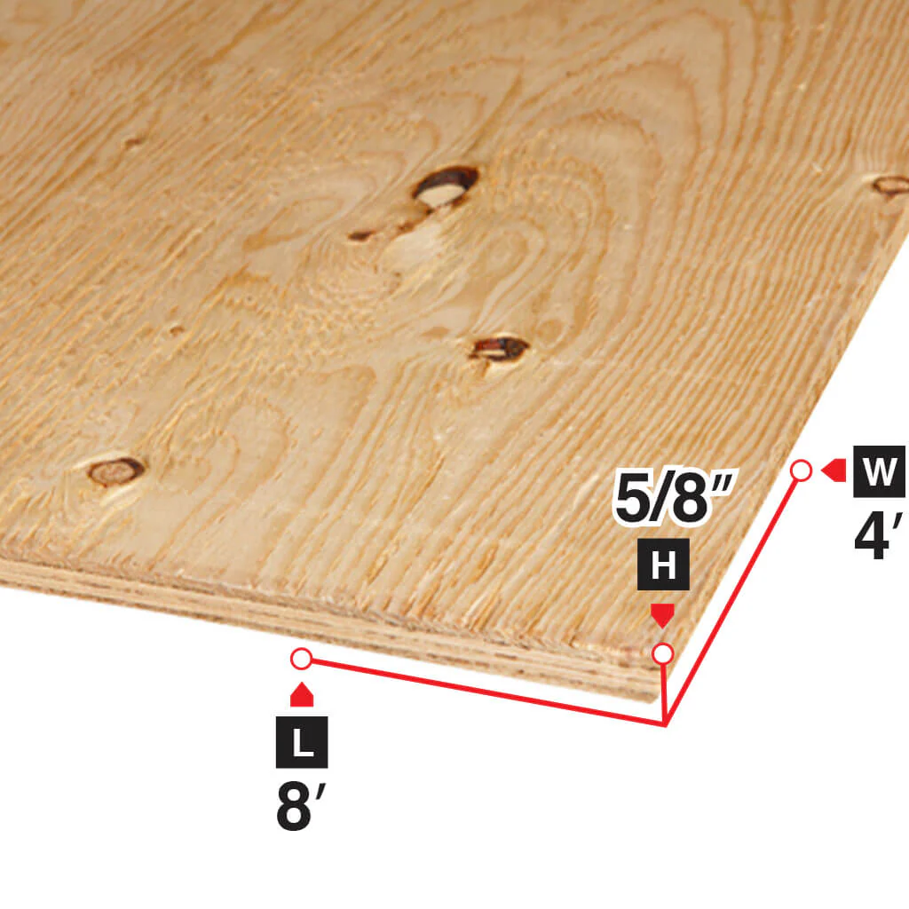 5/8 in. x 4 ft. x 8 ft. Degrade Spruce Plywood
