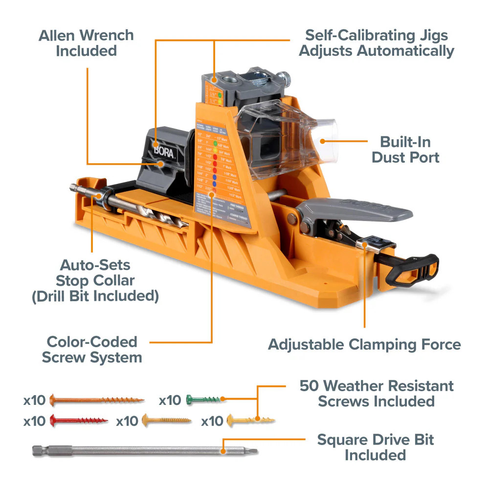 BORA BR-A170201 AUTOMATIC POCKET HOLE JIG - Image 4