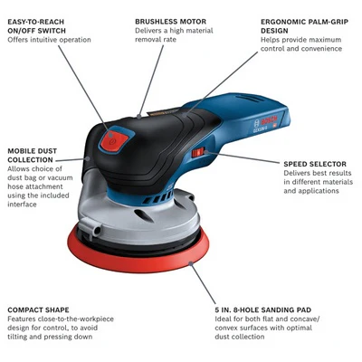 Bosch GEX18V-5N Professional Cordless Sander (Bare Tool) - Image 20