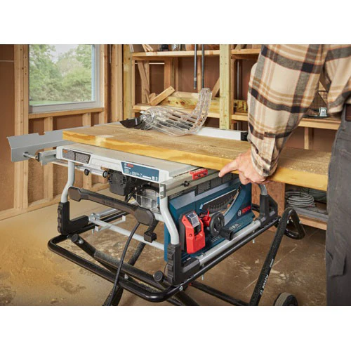 BOSCH GTS15-10 5/8 10 in. Professional Bench Top Corded Jobsite Table Saw with Stand - Image 5