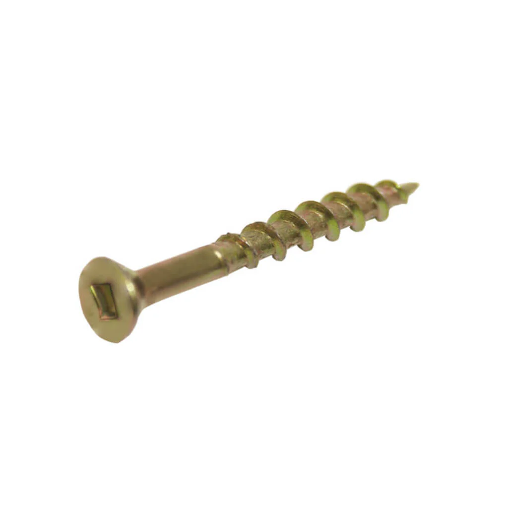 DuraDrive #8 x 1-3/4 in. Construction Screws, Yellow Zinc, Flat Head Square (4,000 Per Box)