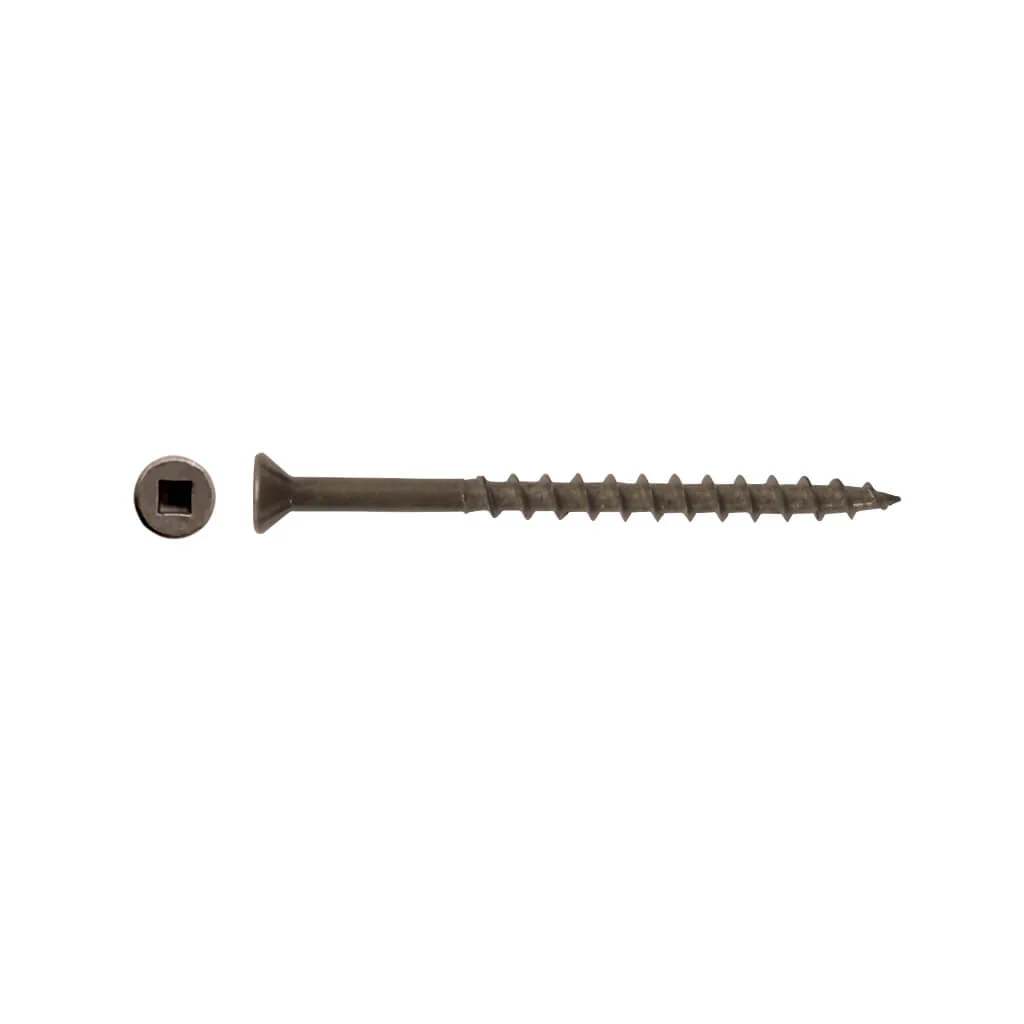 DuraDrive #8 x 2-1/2 in. Construction Screws, Bare, Flat Head, Square (2,500 Per Box)