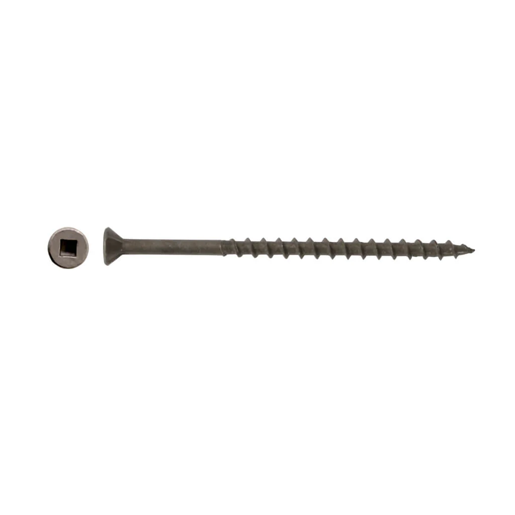 DuraDrive #8 x 3 in. Construction Screws, Bare, Flat Head, Square (1,500 Per Box)