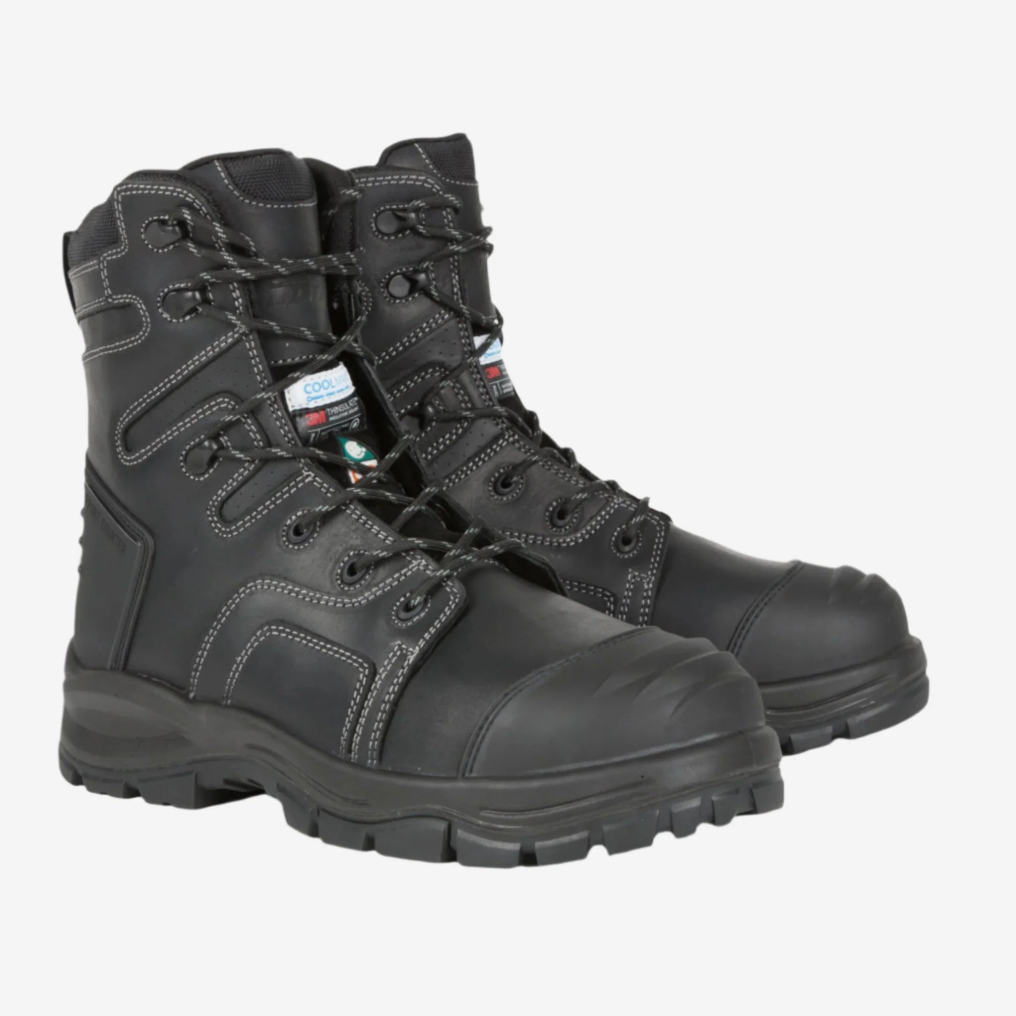 DuraDrive Forge 8in Black Leather Insulated Safety Boots