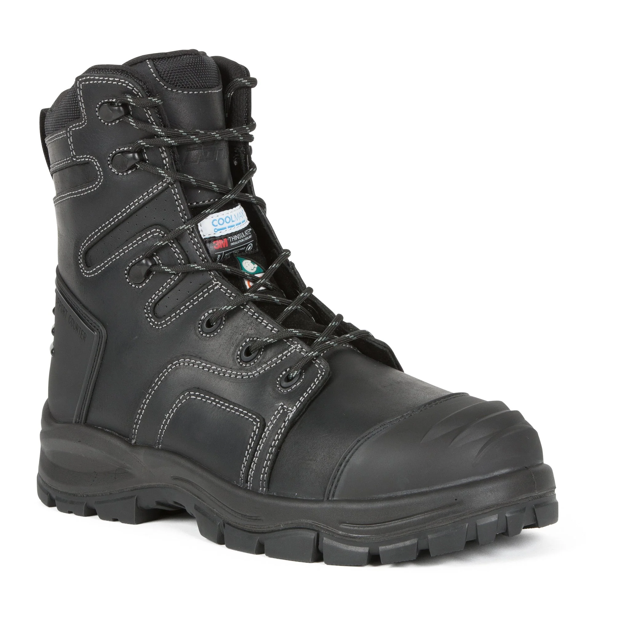 DuraDrive Forge 8in Black Leather Insulated Safety Boots - Image 2