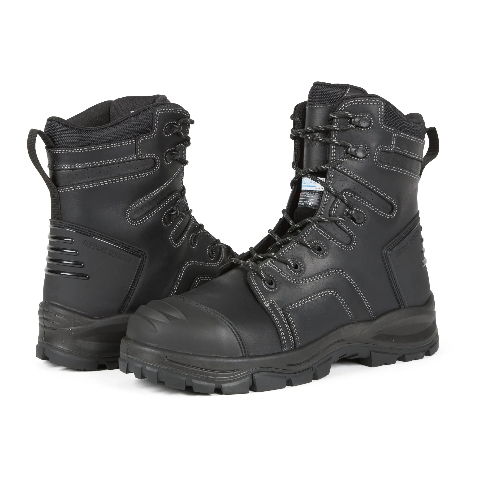 DuraDrive Forge 8in Black Leather Insulated Safety Boots - Image 3