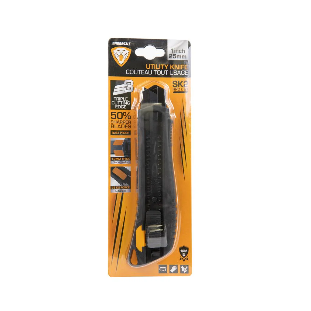 Sabercut 25mm Auto-Lock Utility Knife - Image 5