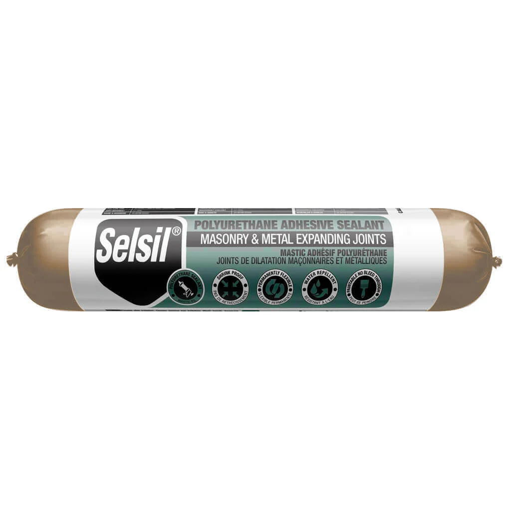 Selsil 600 ml Sandalwood Masonry and Metal Expanding Joints Polyurethane Adhesive Sealant Sausage
