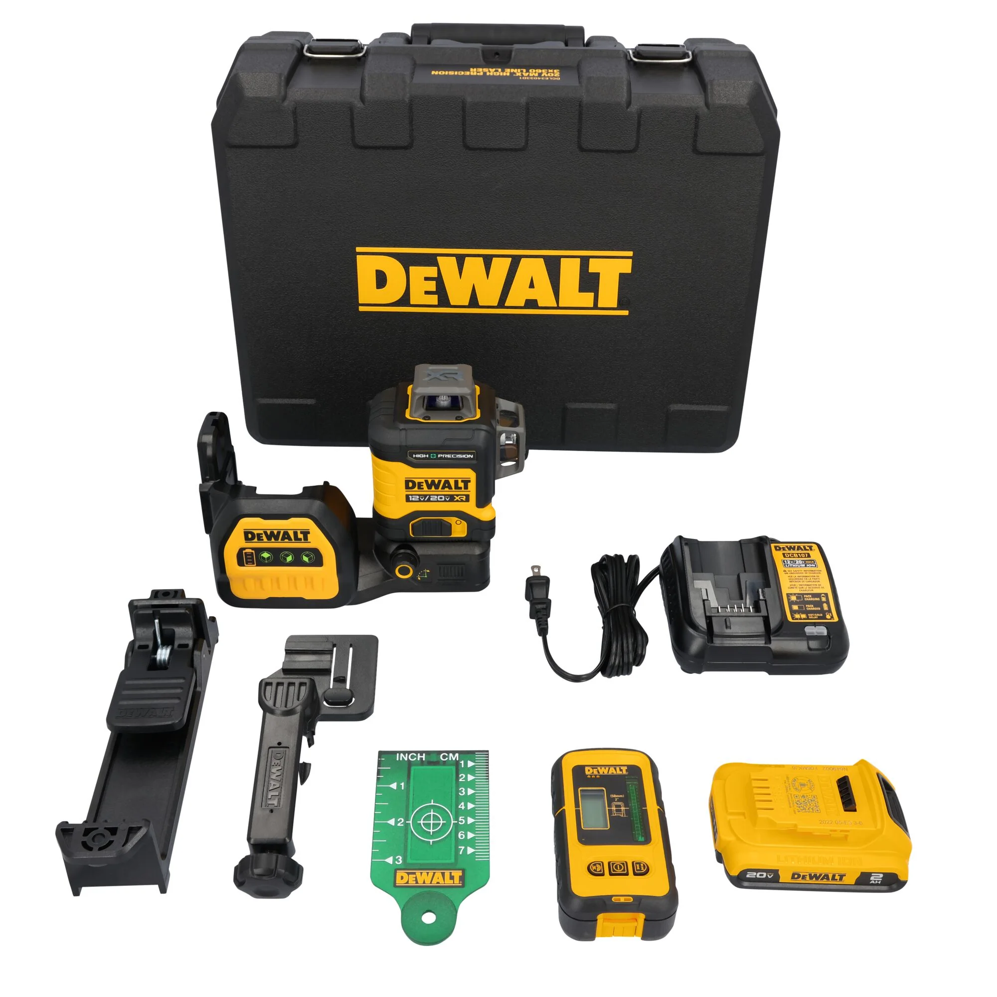 Dewalt DCLE34033D1 12/20V 3X360 Green Line Laser Kit 2.05AH - Image 10