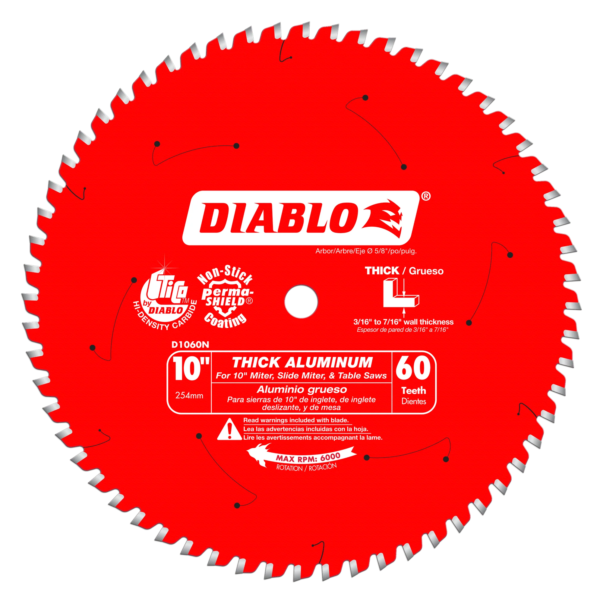 Diablo Tools D1060N 10 in 5/8 in 6000 rpm Saw Blade