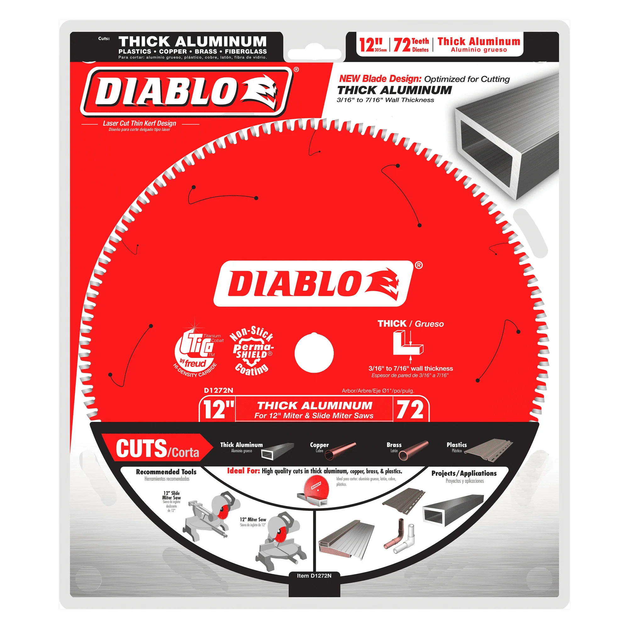 Diablo Tools D1272N 12 in 5/8 in 5000 rpm Saw Blade - Image 2
