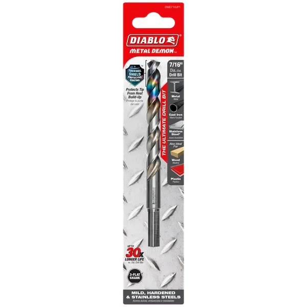 Diablo DMD716JP1 7/16 Inches Metal Demon™ Drill Bits for Mild, Hardened and Stainless Steels - Image 2