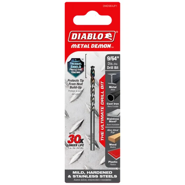 Diablo DMD964JP1 9/64 Inches Metal Demon™ Drill Bit for Mild, Hardened and Stainless Steels - Image 2