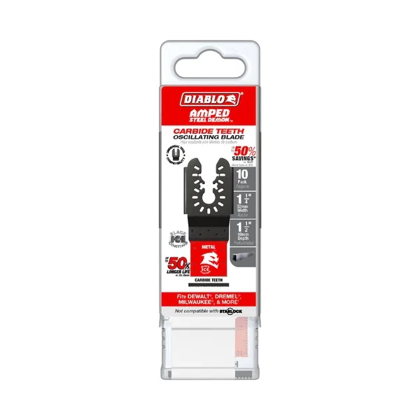 Diablo DOU125CF10 1-1/4 in. Universal Fit Carbide Teeth Oscillating Blades for Metal (10-Pack) - Image 2