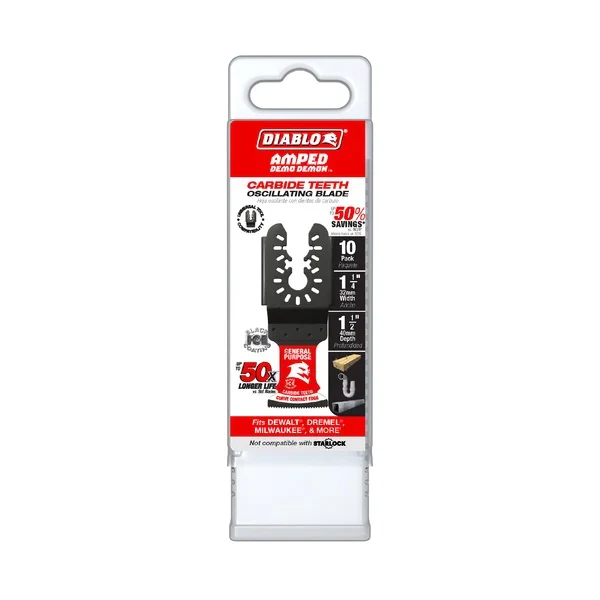 Diablo DOU125CGP10 1-1/4 Inches Universal Fit Carbide Oscillating Blades for General Purpose Cuts (10-Pk) - Image 2