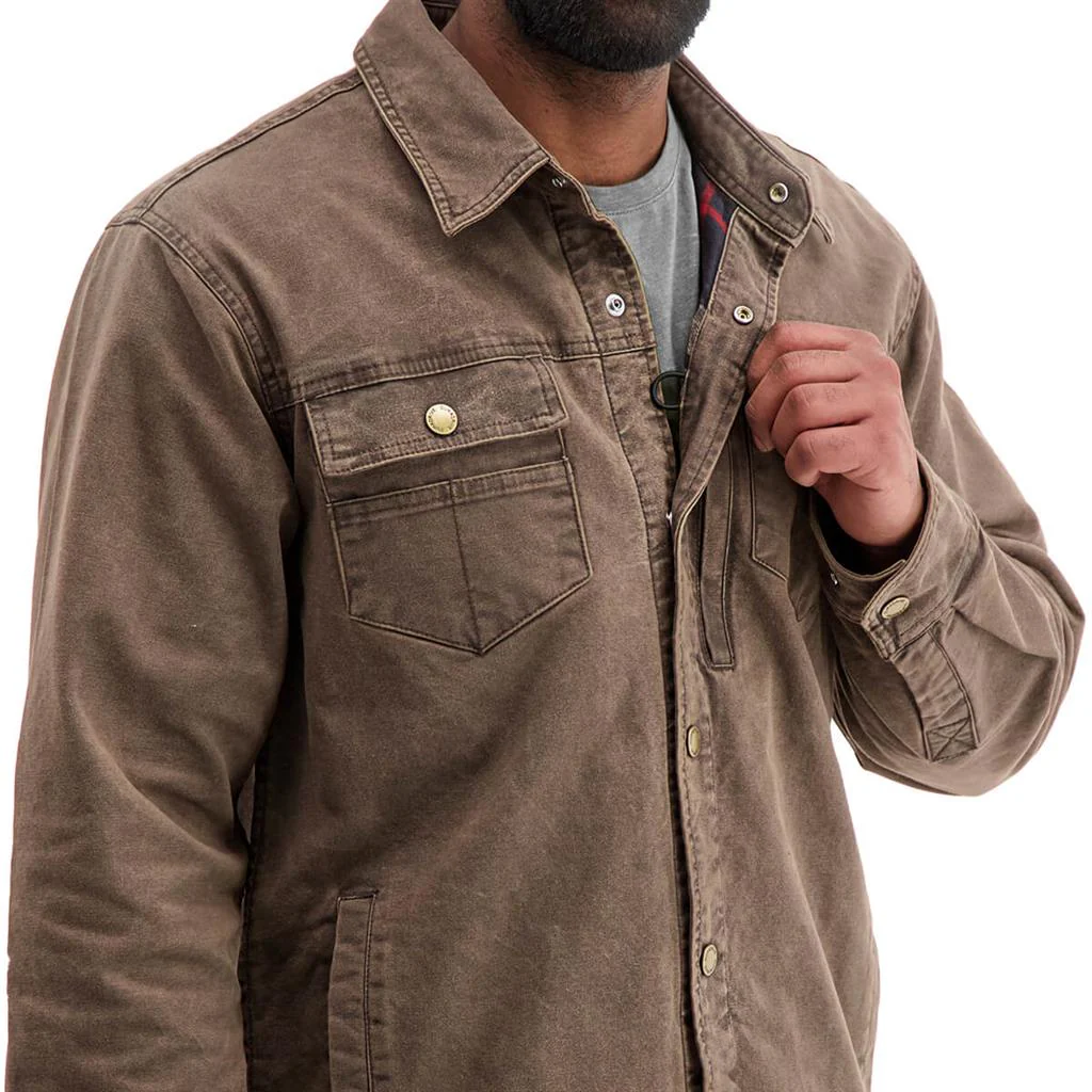 DuraDrive Soni Vintage Shirt Jacket Brown - Image 4