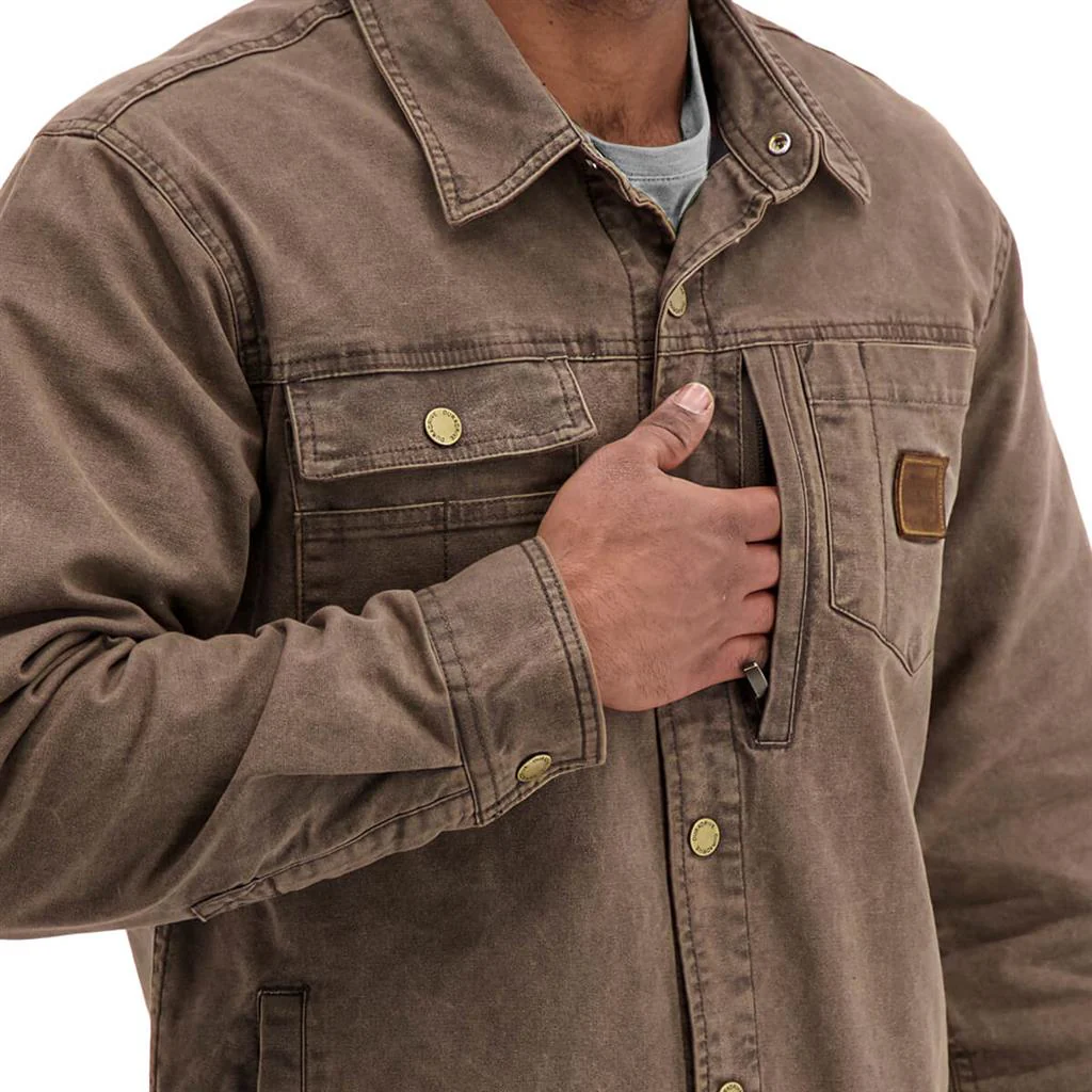 DuraDrive Soni Vintage Shirt Jacket Brown - Image 5