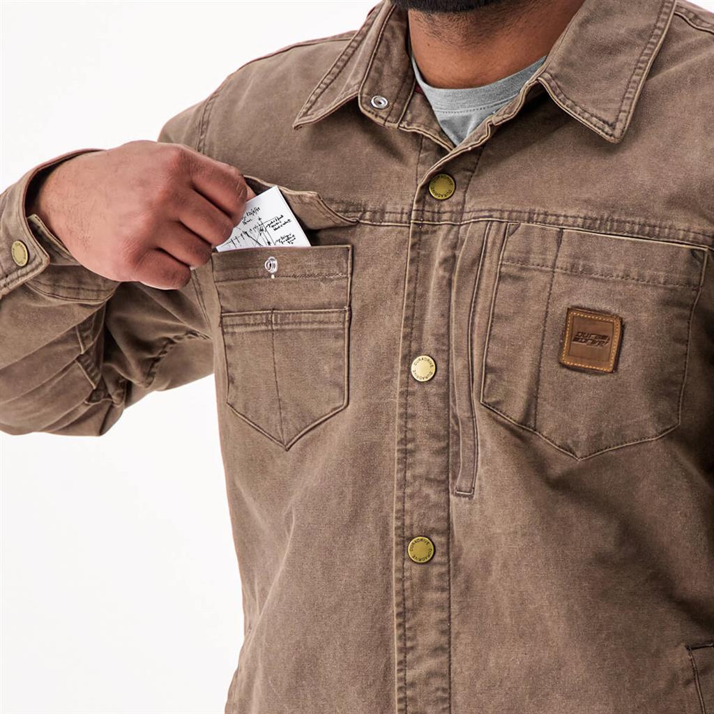 DuraDrive Soni Vintage Shirt Jacket Brown - Image 6