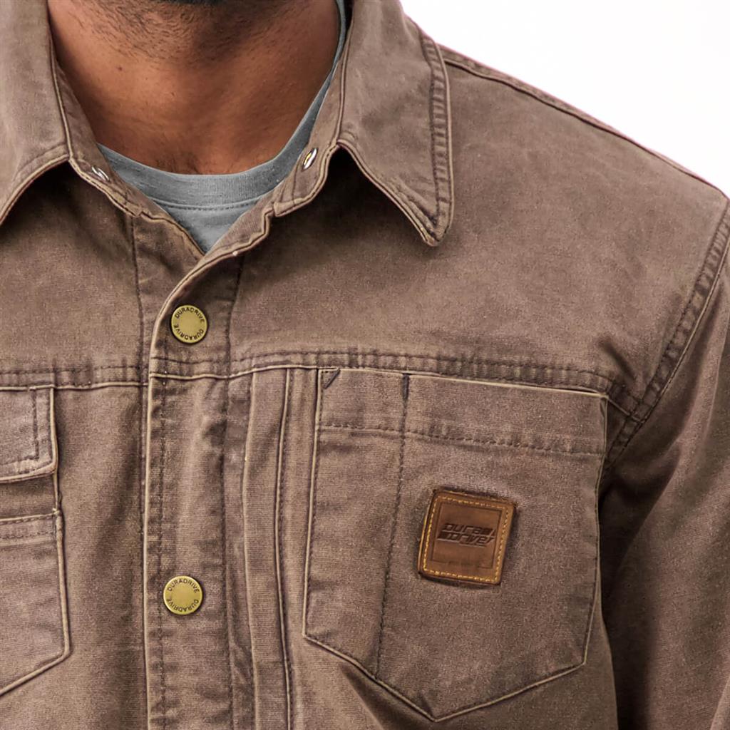 DuraDrive Soni Vintage Shirt Jacket Brown - Image 8