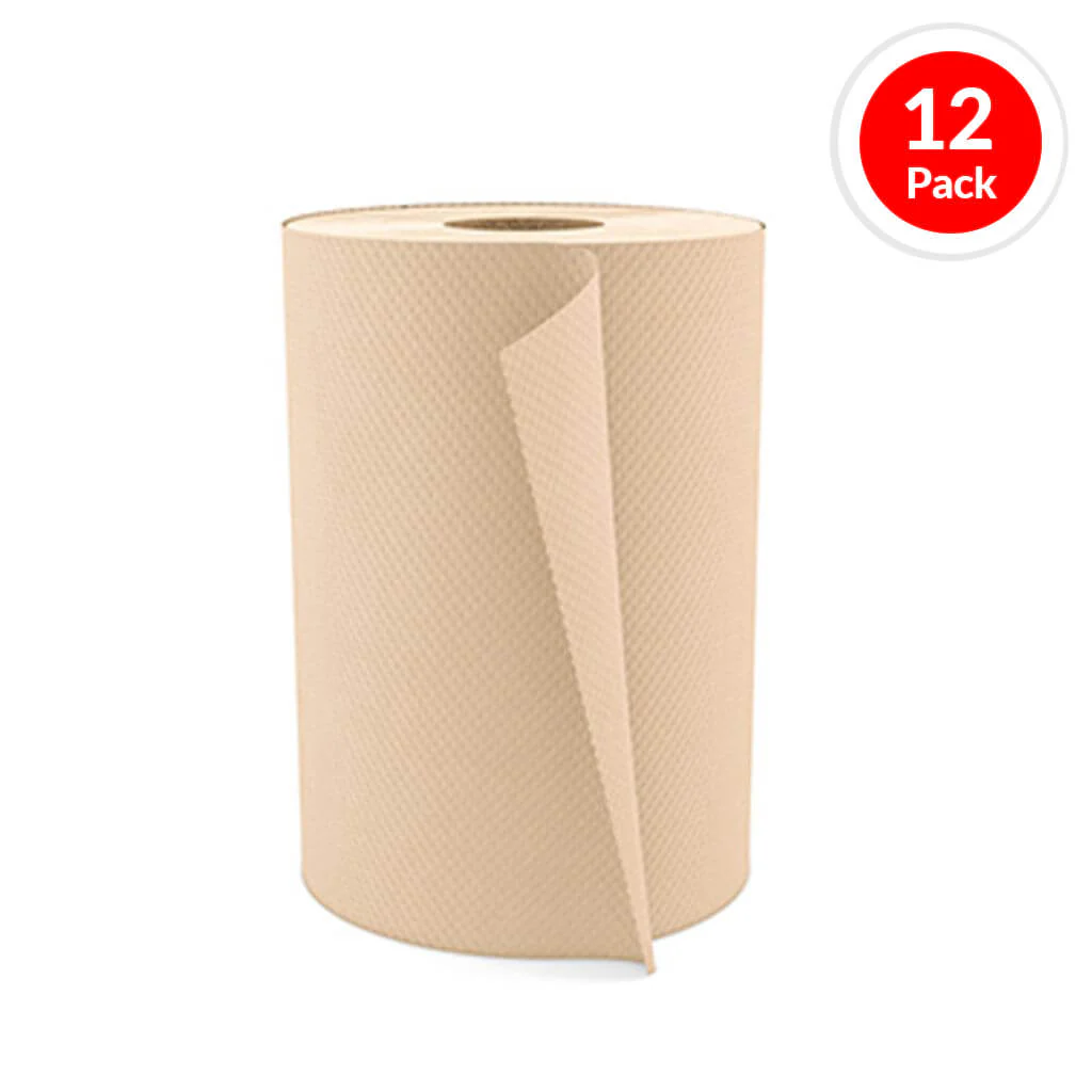 8" x 350' Brown Paper Towel Roll - Image 4
