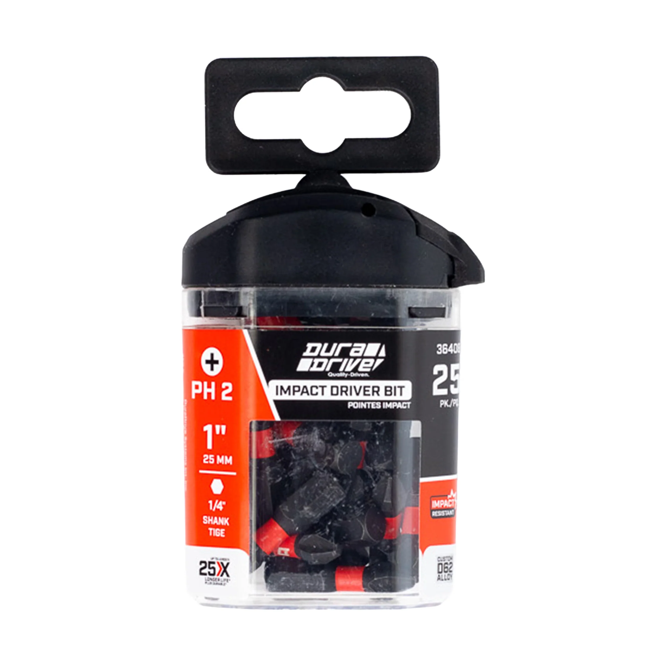 DuraDrive 2.0 PH2 x 1" Impact Driver Bit (25-Pack) - Image 2