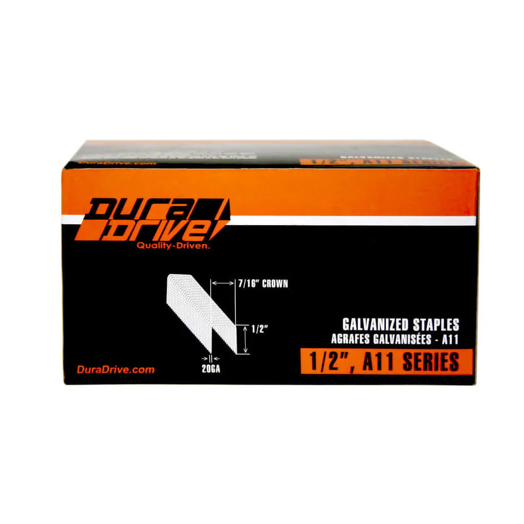 DuraDrive A11 1/2 in x 7/16 in Galvanized Steel Coated Staples - Image 2