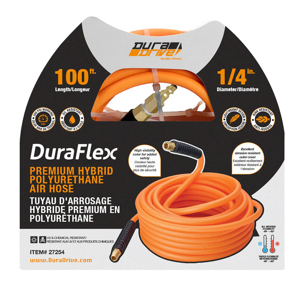DuraDrive FO14100F 1/4 in x 100 ft Air Hose with Swivel Fitting - Image 6