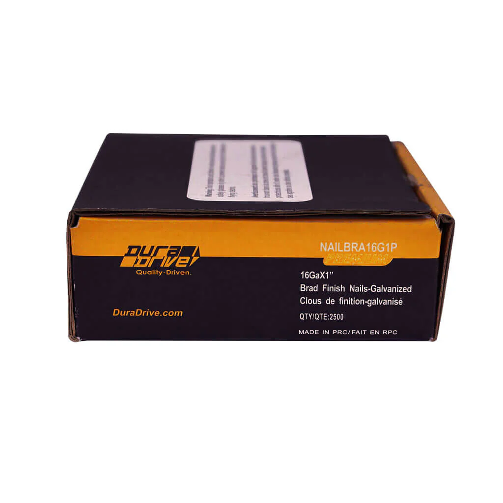 DuraDrive 1 in 16 Gauge Galvanized Finish Nails - 2500 Brads/Pack - Image 3
