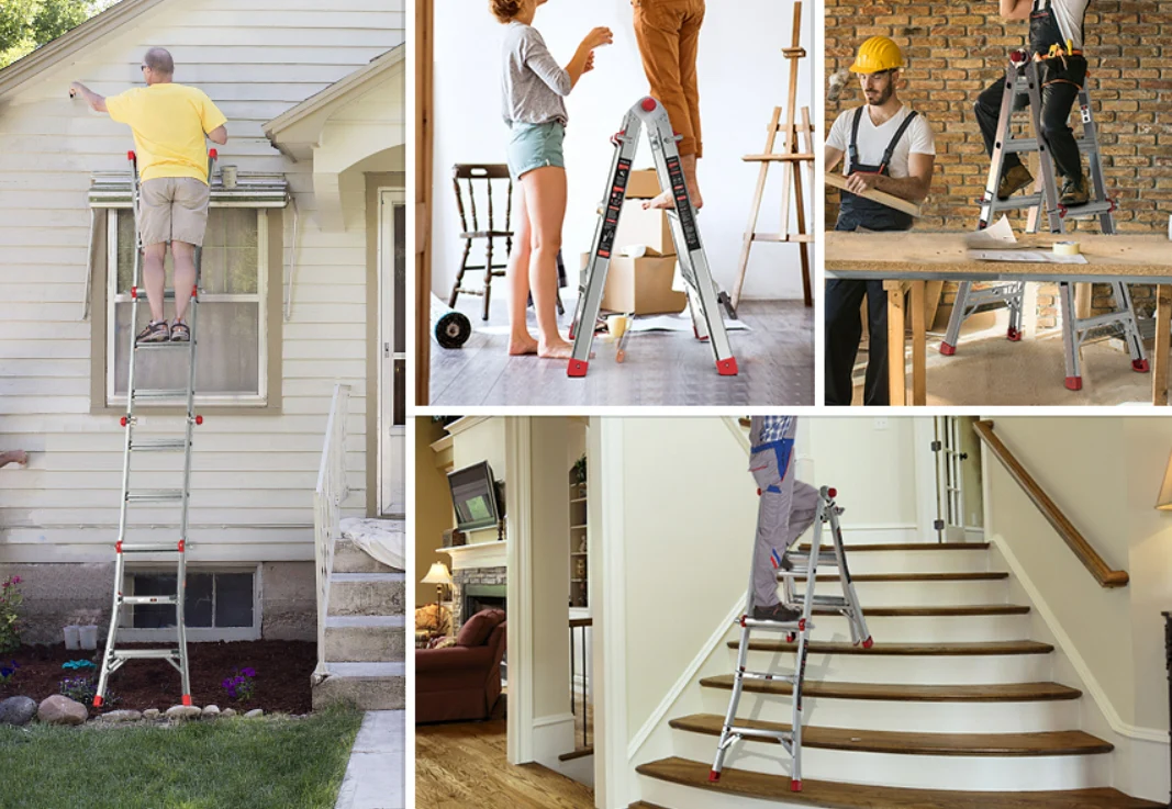 DuraDrive 13' Aluminum Multi Position Ladder, 300 Lbs. Grade 1A - Image 3