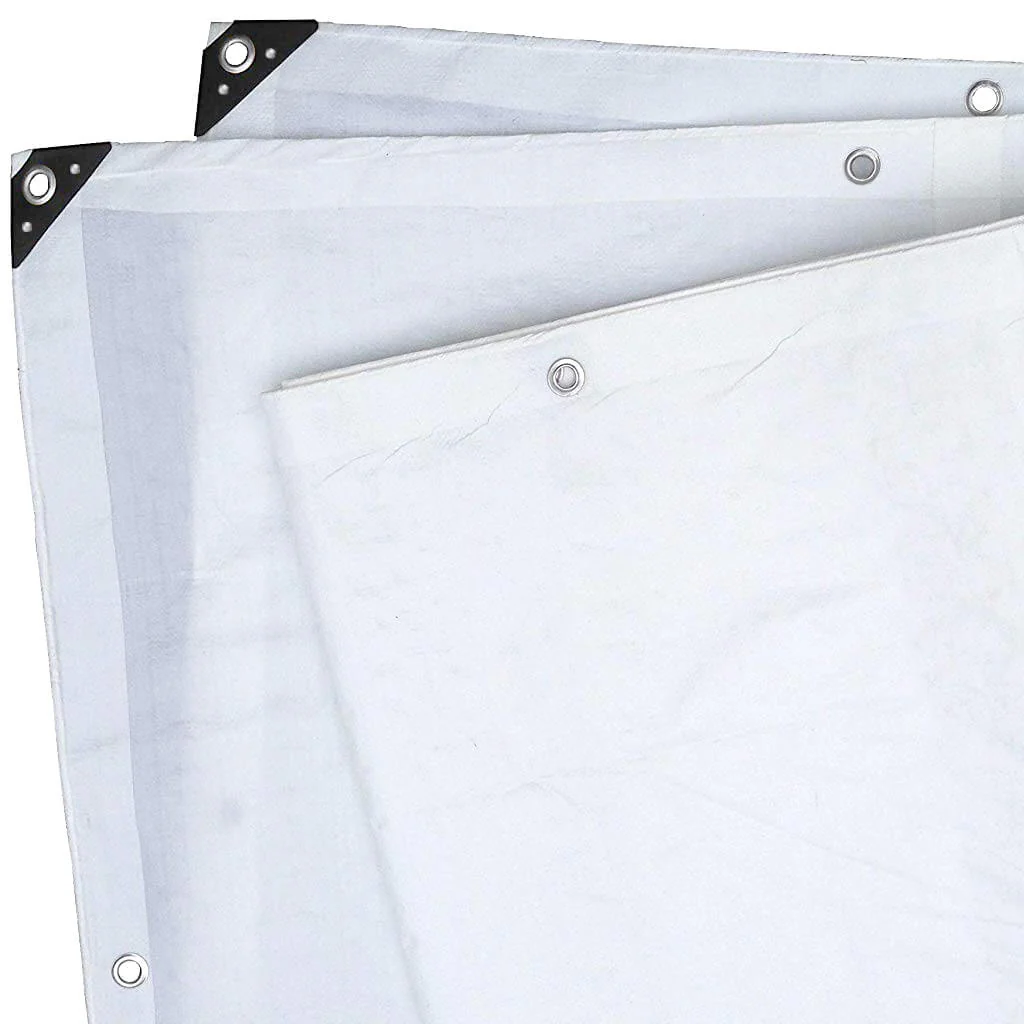 DuraDrive 15 ft. x 20 ft. 115-GSM Clear Heavy-Duty Reinforced Double-Stitching Tarp - Image 2