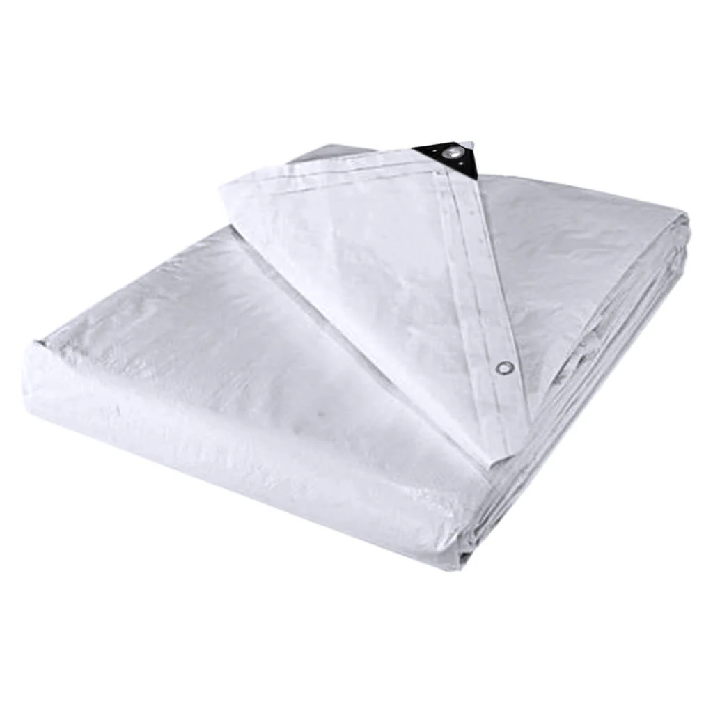 DuraDrive 15 ft. x 20 ft. 115-GSM Clear Heavy-Duty Reinforced Double-Stitching Tarp - Image 3