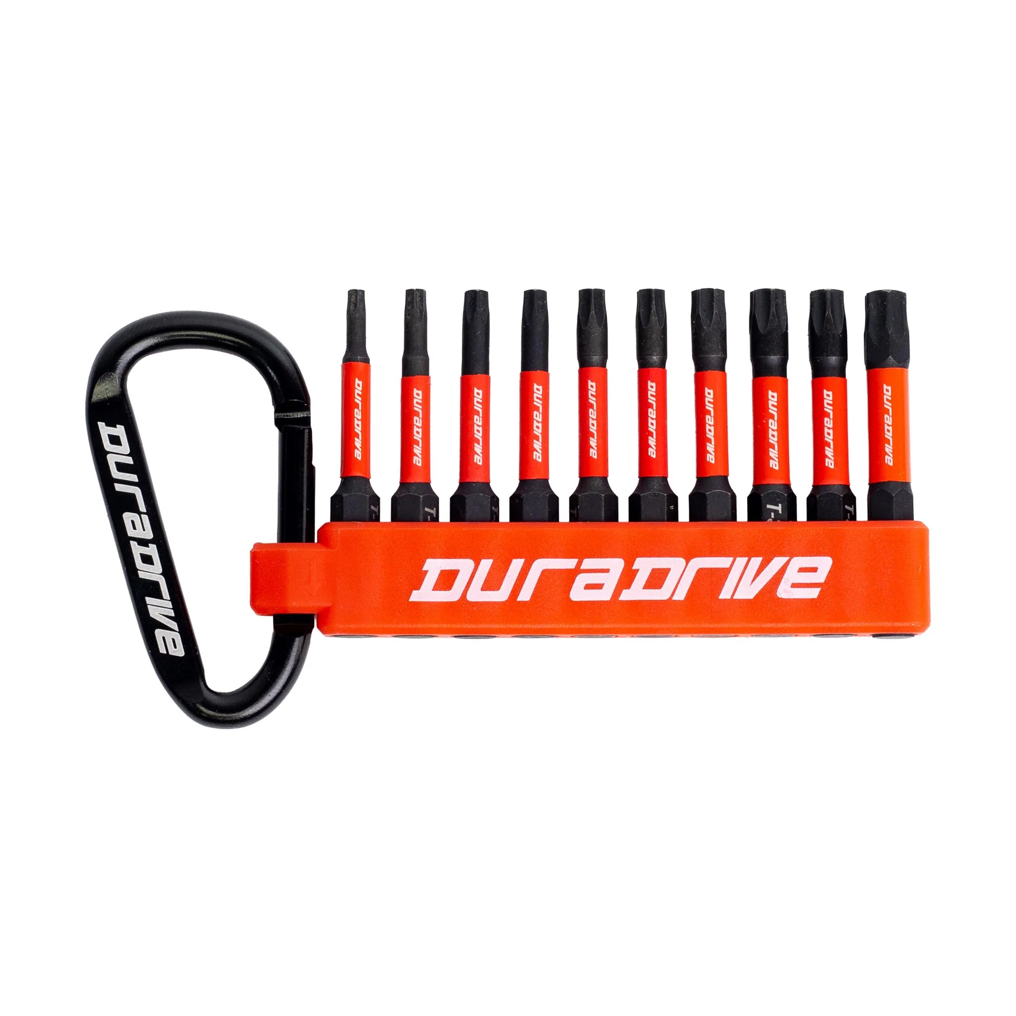 DuraDrive 2" Torx Carabiner Impact Driver Bit Set (10-Pieces)