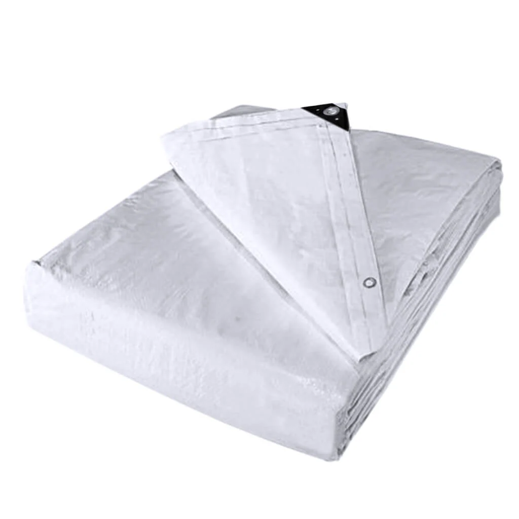 DuraDrive 20 ft. x 30 ft. 115-GSM Clear Heavy-Duty Reinforced Double-Stitching Tarp - Image 3