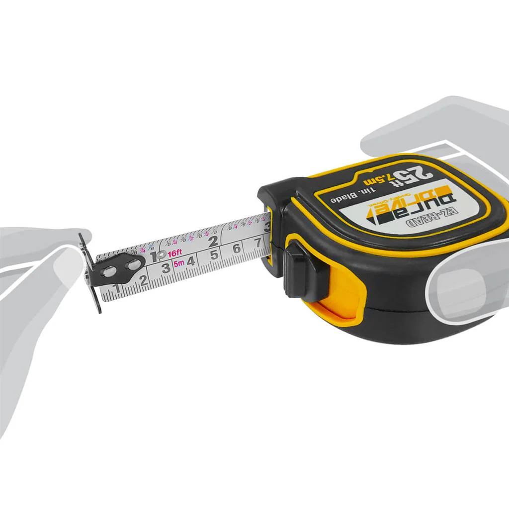 DuraDrive 25 ft. / 7.5 m x 1 in. Magnetic Tape Measure - Image 5