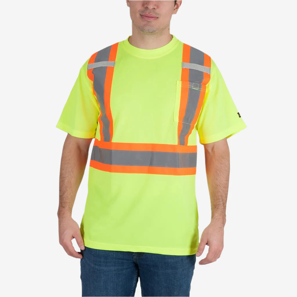 DURADRIVE 29035 HI-VIS COOLING CREW NECK SHORT SLEEVE DELUXE T-SHIRT YELLOW