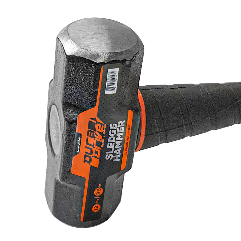 DuraDrive 12 lbs. 34 in. Sledge Hammer With Fiberglass Handle - Image 2