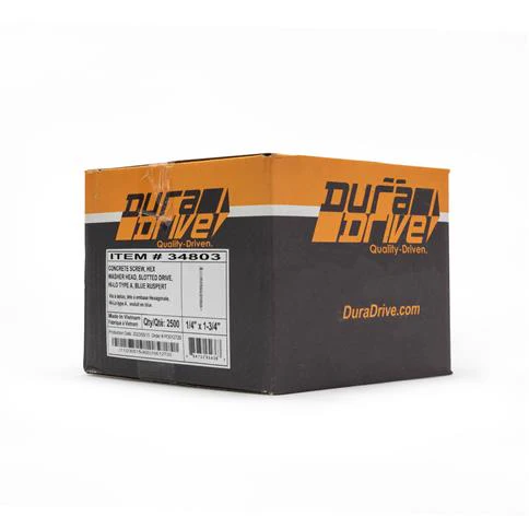 DuraDrive 3/16 in. x 1-3/4 in. Flat Head Square Drive Concrete Screws (4,500 Per Box) - Image 2