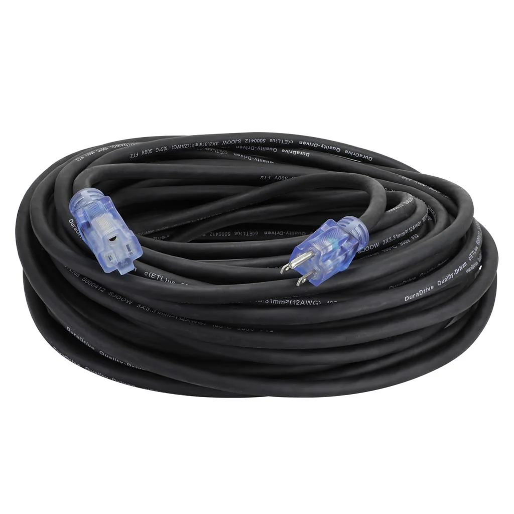 DuraDrive 100 ft 3 Conductors 12 AWG Extension Cord with Lighted Female Plug - Image 2