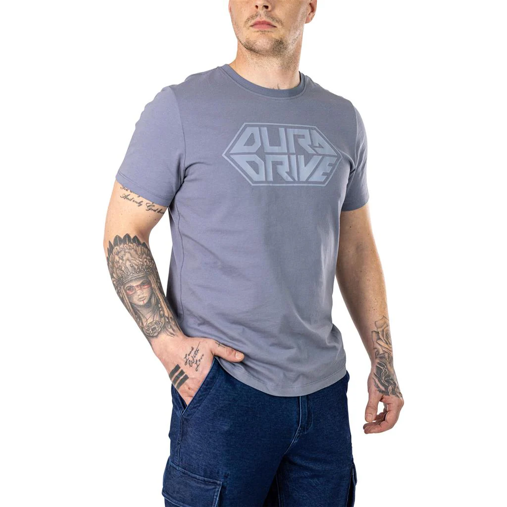 DuraDrive 3D Diamond Print 100% Cotton Crew Neck T-Shirt - Image 4
