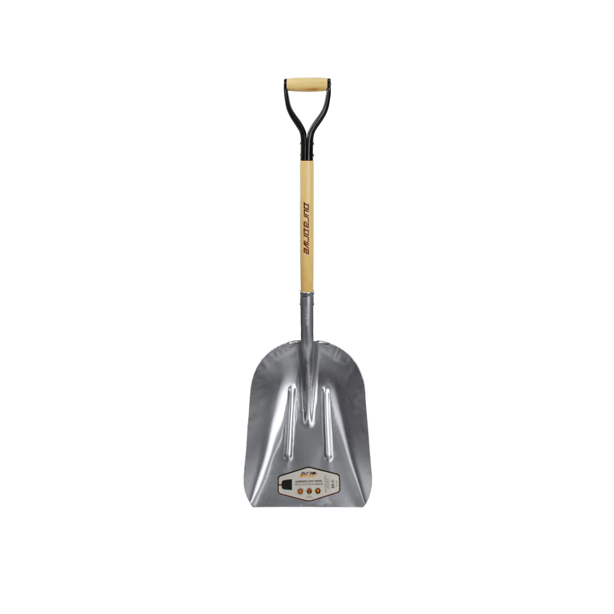 DuraDrive 43" Pine Wood D-Handle Aluminum Scoop Shovel