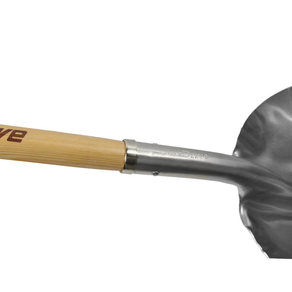 DuraDrive 43" Pine Wood D-Handle Aluminum Scoop Shovel - Image 2