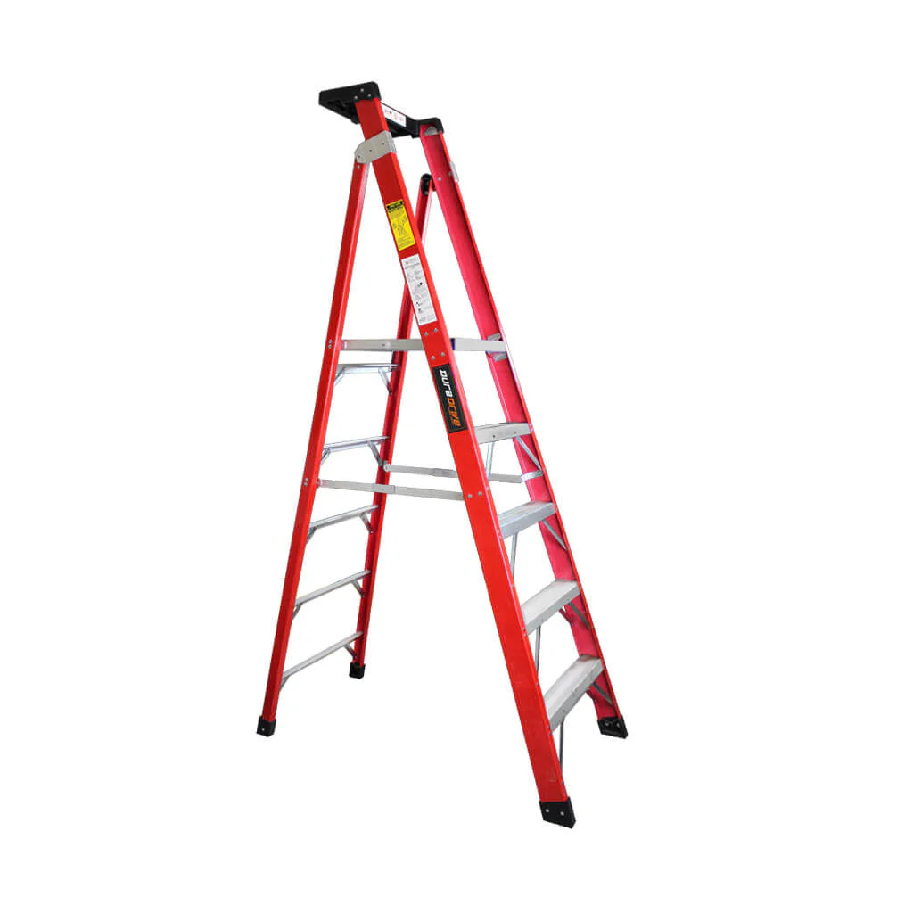 DuraDrive 5' Fiberglass Platform Ladder, 300 Lbs. Grade 1A