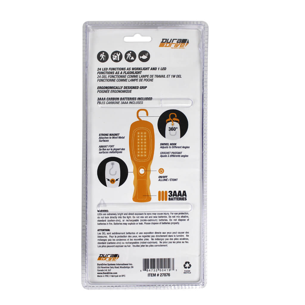 DuraDrive Work Light With Hook, 50 Lumens - Image 6