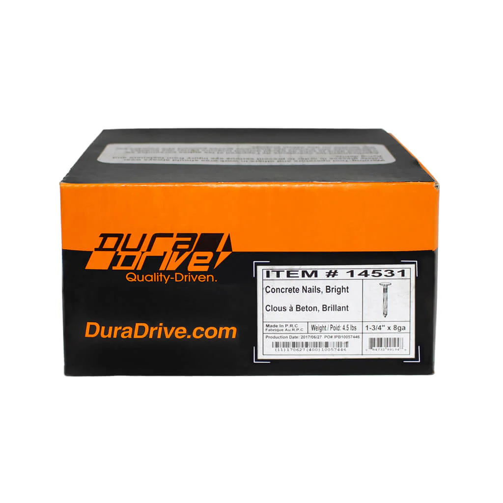 DuraDrive 1-3/4 in. 8-Gauge Bright Finish Fluted Spiral Shank Concrete Nails (4.5 lb. per Box) - Image 3