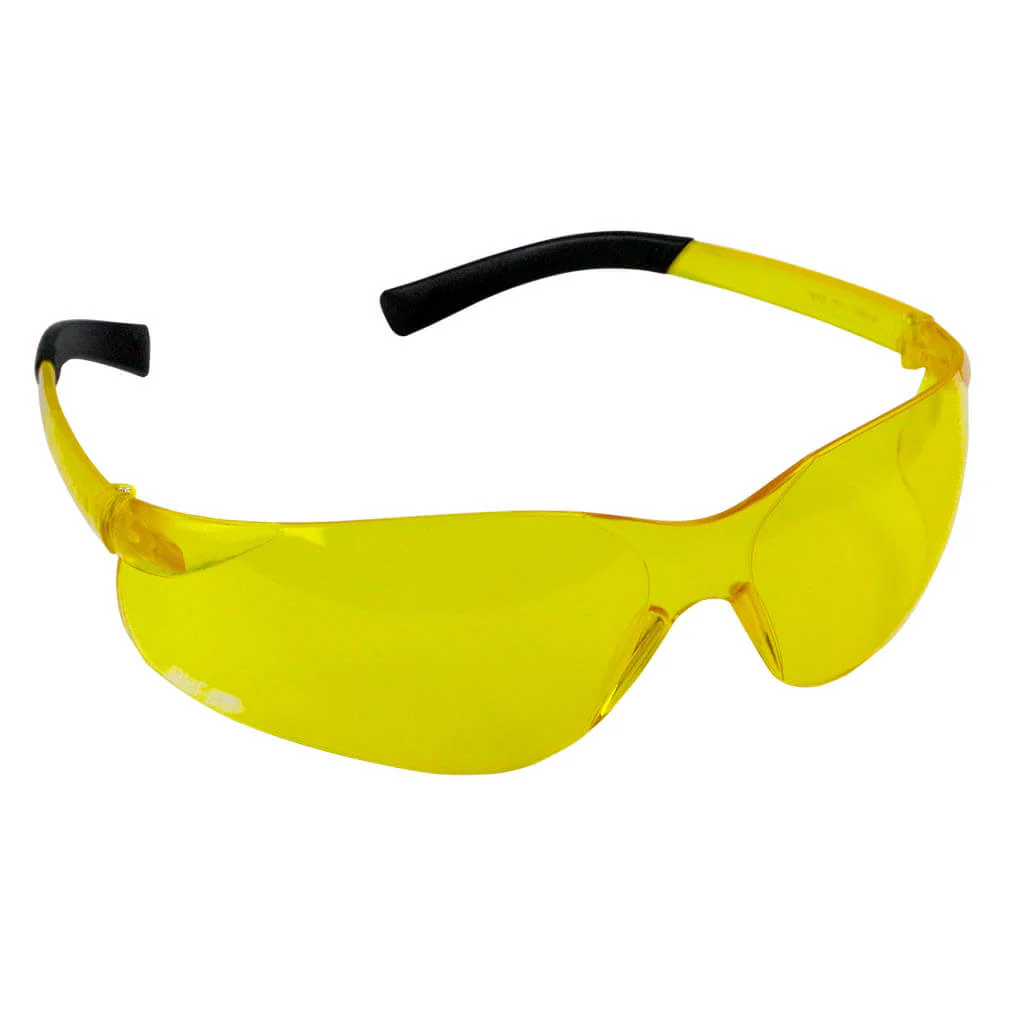 DuraDrive Low Light Amber Frameless CSA Z94.3 Sport Shaped Safety Glasses - Image 2