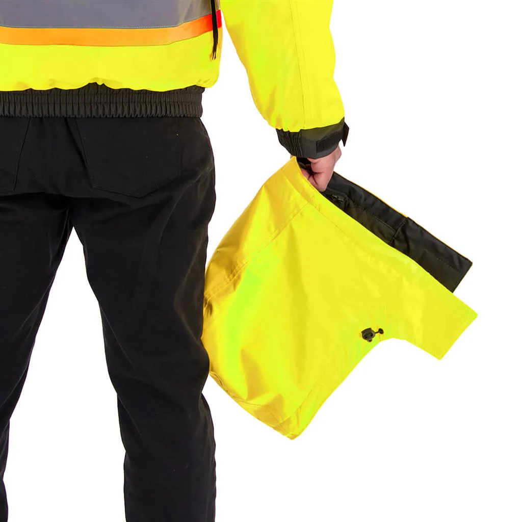 DuraDrive Basic 6-in-1 Yellow Hi-Vis Insulated Safety Traffic Winter Jacket - Image 6